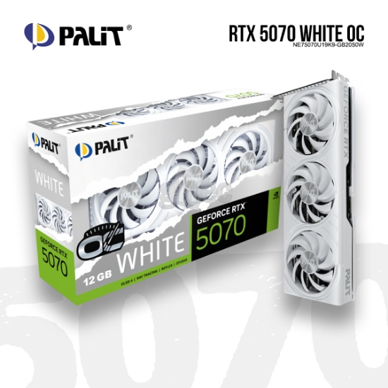 სურათი ვიდეო დაფა PALIT RTX5070 WHITE OC NE75070U19K9-GB2050W 12GB GDDR7 192bit