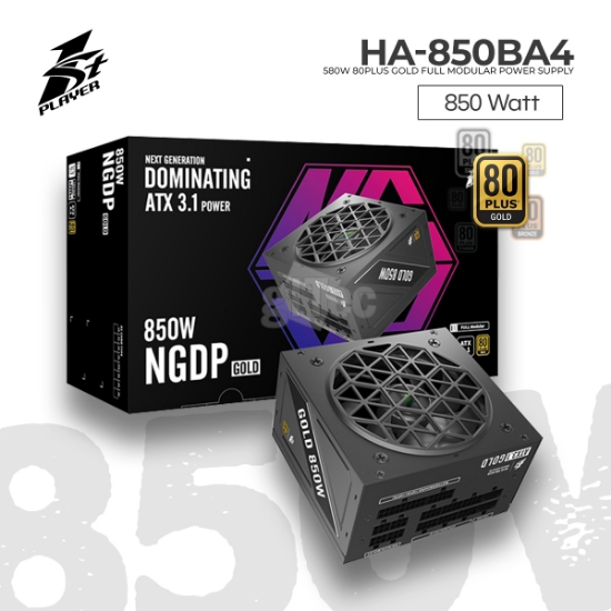 სურათი კვების ბლოკი 1STPLAYER NGDP HA-850BA4 850W 80PLUS GOLD ATX 3.1