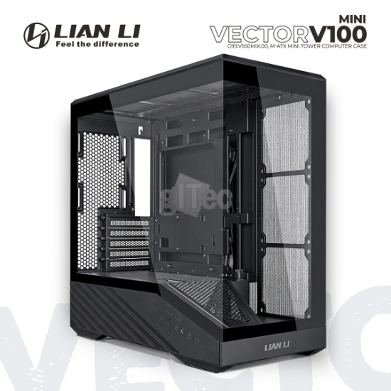 Picture of CASE LIAN LI VECTOR V100 Mini G99.V100MIX.00 MINI-TOWER BLACK