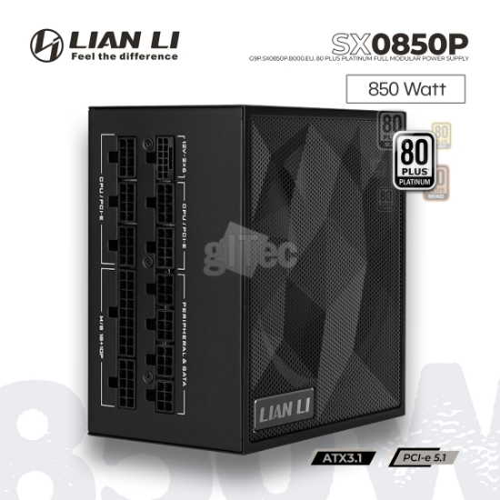 სურათი კვების ბლოკი LIAN LI SX G9P.SX0850P.B000.EU 850W 80+ Platinum FULL MODULAR BLACK