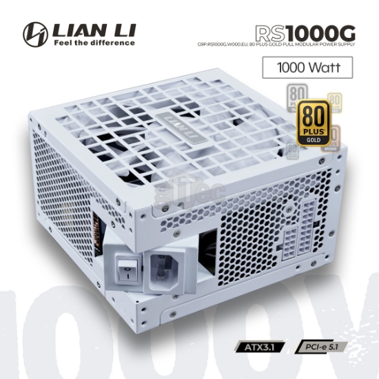 Picture of POWER SUPPLY LIAN LI RS RS1000G G9P.SX1000P.W000.EU 1000W 80 PLUS GOLD FULL MODULAR WHITE