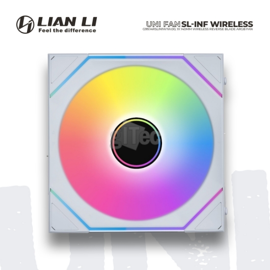 სურათი ქეისის ქულერი LIAN LI UNI FAN SL-INF WIRELESS 140 Reverse White G99.14RSLIN1W1W.00 1-Pack White