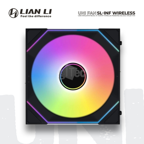 სურათი ქეისის ქულერი LIAN LI UNI FAN SL-INF WIRELESS 140 Reverse G99.14RSLIN1W1B.00 Black