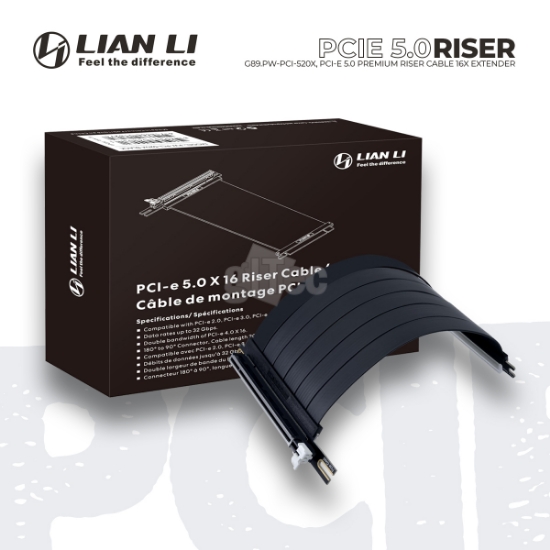 Picture of LIAN LI PCIe 5.0 X16 RISER CABLE BLACK G89.PW-PCI-520X