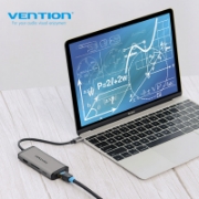 სურათი VENTION CNDHB 8-in-1 USB-C DOCKING STATION TYPE-C TO HDMI/USB3.0*3/RJ45/TF/SD/PD