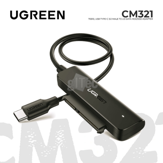 Picture of UGREEN CM321 70610 USB Type-C 3.0 TO 2.5" SATA CONVERTER 50CM BLACK