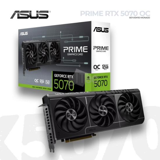 სურათი ვიდეო დაფა ASUS PRIME GEFORCE RTX 5070 OC EDITION 12GB 192-Bit GDDR7 90YV0M10-M0NA00