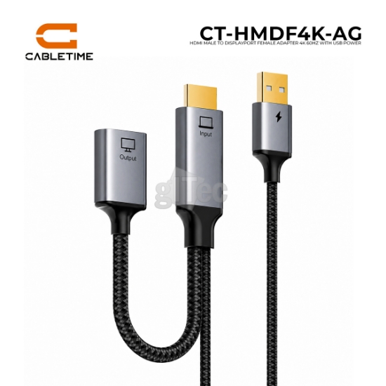 სურათი გადამყვანი Display TO HDMI CABLETIME CT-HMDF4K-AG