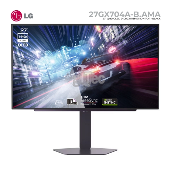 Picture of MONITOR LG UltraGear 27GX704A-B.AMA 27" 2K QHD OLED 240HZ 0.03MS BLACK