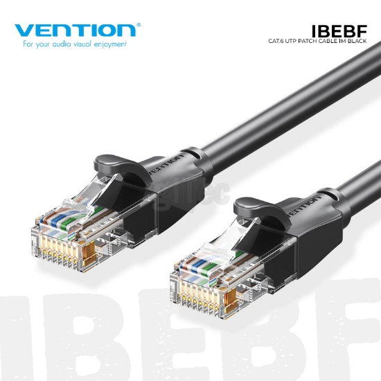 სურათი VENTION IBEBF CAT6e UTP Patch Cord 1M BLACK