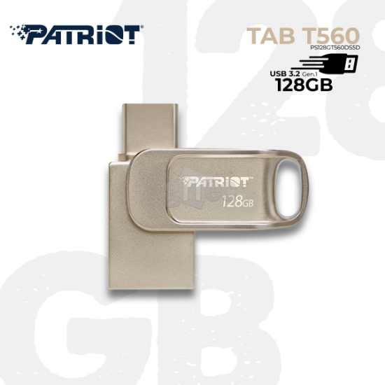 სურათი DUAL USB3.2 Gen1 Flash Drive 128GB PATRIOT TAB T560 PS128GT560DS5D