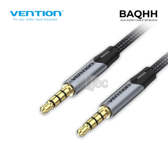 სურათი AUX კაბლი VENTION BAQHH 2M BLACK 3.5MM