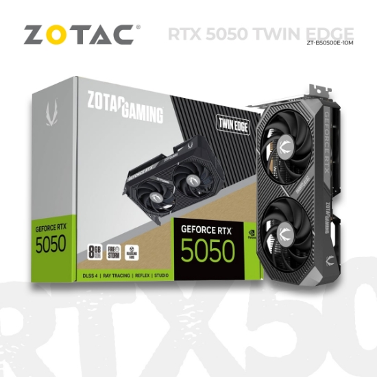 Picture of VIDEO CARD ZOTAC GeForce RTX 5050 Twin Edge ZT-B50500E-10M 8GB GDDR6 128bit