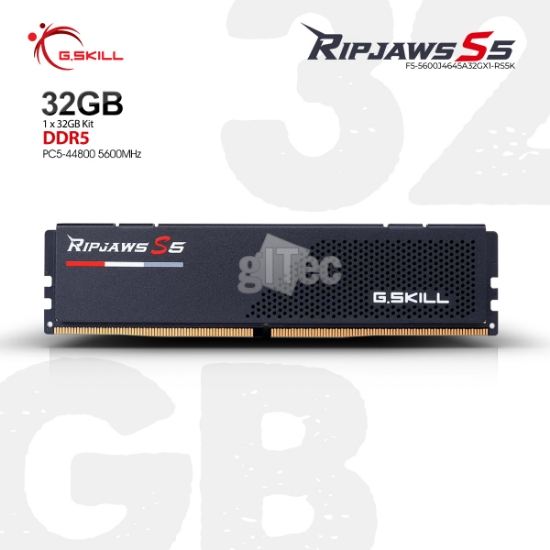 სურათი მეხსიერება G.Skill Ripjaws S5 F5-6000J3636F32GX2-RS5K 32GB DDR5 5600MHZ