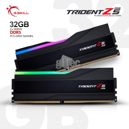 სურათი მეხსიერება G.Skill Trident Z5 RGB F5-5600J4040C16GX2-TZ5RK 32GB DDR5 5600MHZ