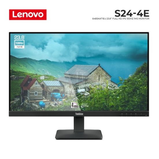 Picture of MONITOR LENOVO ThinkVision S24-4e 64B5KAT1EU 23.8" IPS FHD 100Hz 4MS BLACK